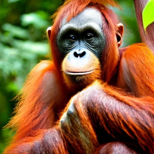 Image similar to a cute orangutan
