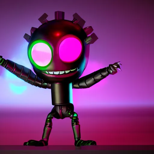 Prompt: photorealistic invader zim, award winning octane render