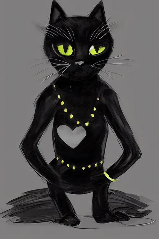 Image similar to Black cat wearing a tutu, funny, trending on artstation