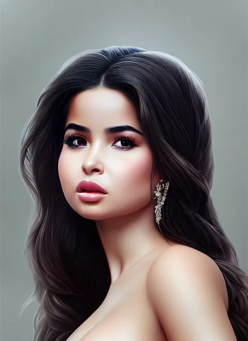 Prompt: dreamlike luxury stunning demi rose portrait wearing kebaya, art by artgerm, wlop, loish, ilya kuvshinov, 8 k realistic, hyperdetailed, beautiful lighting, detailed background, depth of field, symmetrical face, frostbite 3 engine, cryengine,