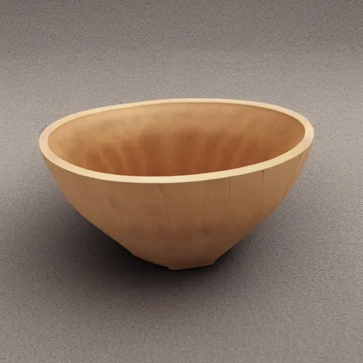 Prompt: ceramic bowl on a plywood table