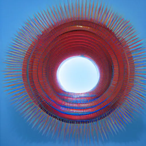 Prompt: defined sonic the hedgehog, anaglyph filter by werner herzog, by jennifer rubell. a beautiful kinetic sculpture. the wormhole makes tangible the most basic truths of existence. you cannot see the future. you cannot change the past. all of life consists of running into darkness.