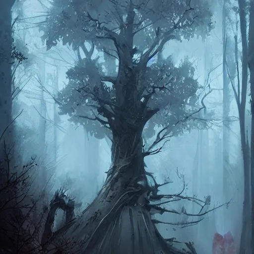 Image similar to tree of death by Greg Rutkowski