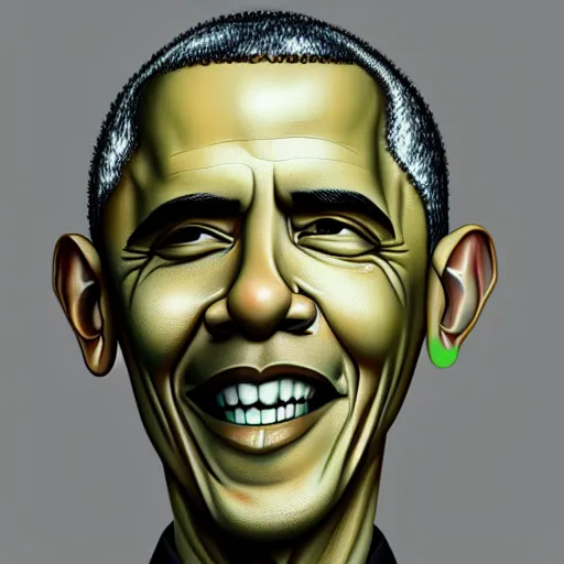 Image similar to barack obama is fused into broccoli, hyperdetailed, artstation, cgsociety, 8 k