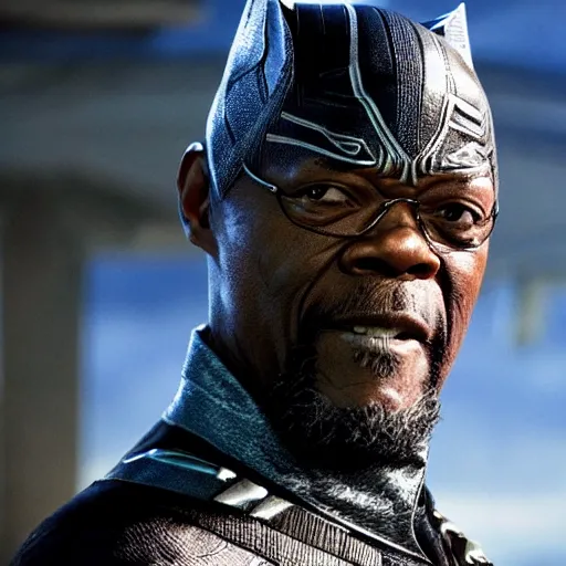 Prompt: Samuel L Jackson as Black Panther