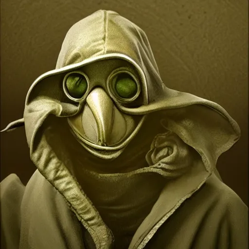 Prompt: plague doctor in his larval form. extremely lush lifelike detail. award - winning digital art by ansel adams, alan lowmax, steichen. surreal scientific photoillustration, artstation, shutterstock polycount contest winner, biomorphic.