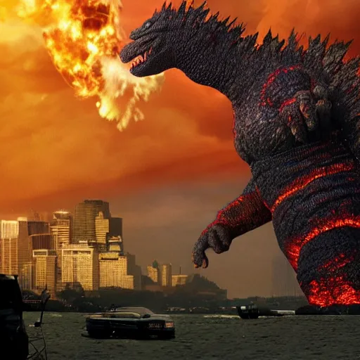 Image similar to donald trump godzilla