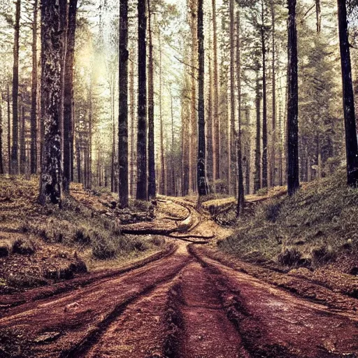 Prompt: bright nordic forest, sparkling spirits, detailed wide shot, dirt, ground detailed, wet eyes reflecting into eyes reflecting into infinity, beautiful lighting