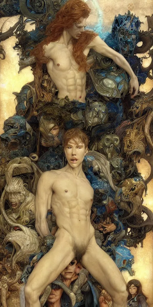 Image similar to epic masterpiece the meaning of life, by Edgar Maxence and Ross Tran and Michael Whelan, boris vallejo