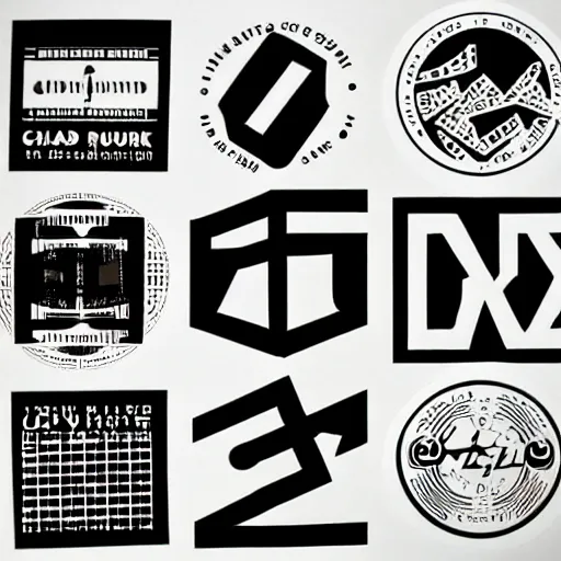 Image similar to black on white graphic design stickers in style of david rudnick, eric hu, acid, y 2 k, brutalism