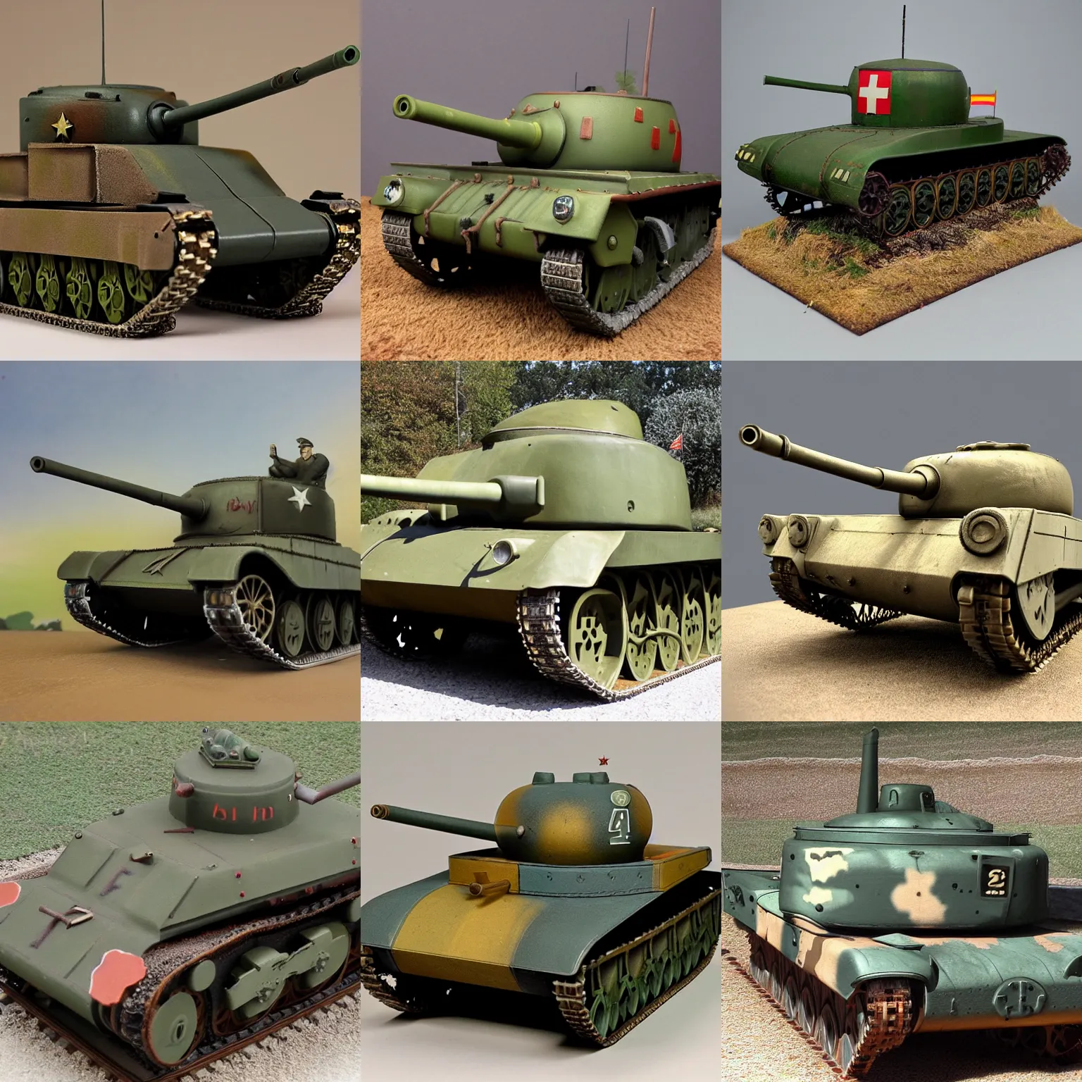 Prompt: thomas the world war ii tank