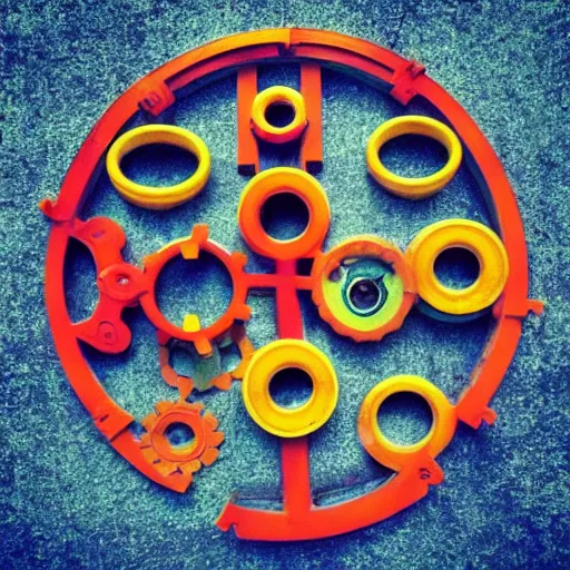 Image similar to “mechanical gears in the shape of the letter K”