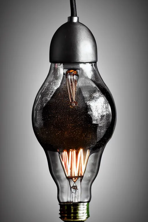 Prompt: vintage photo of the most beautiful light bulb in the world, dark colors, modern, realistic, photo, photorealistic, detailed, high quality, high resolution, lossless, lossless quality, 8 k, hdr, 4 k, 1 6 k, very high quality