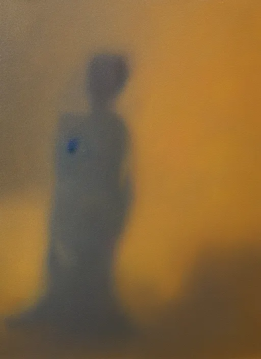 Image similar to oil painting, dreams and other ghosts, 35mm, f/1.4, Golden Hour light, photo shot my Sheldon Cooper,
