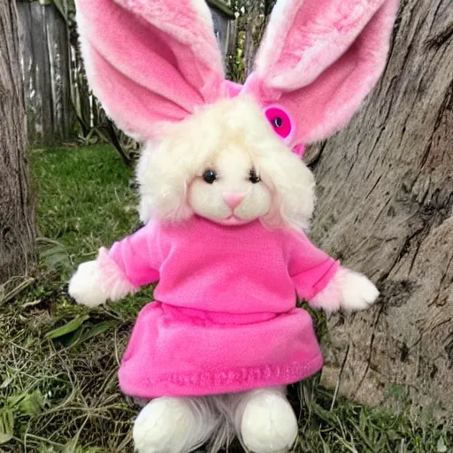 Image similar to adorable ruby bunny creature