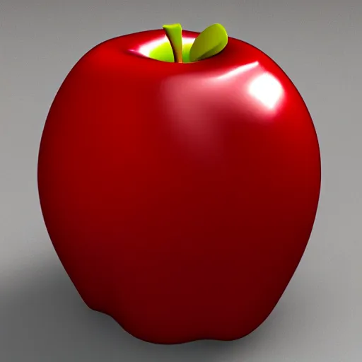 Image similar to A cinema4D render of an apple.