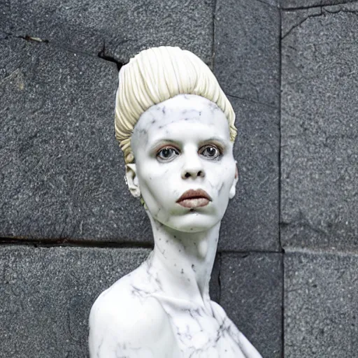 Image similar to yolandi visser greek statue made of marble, photo