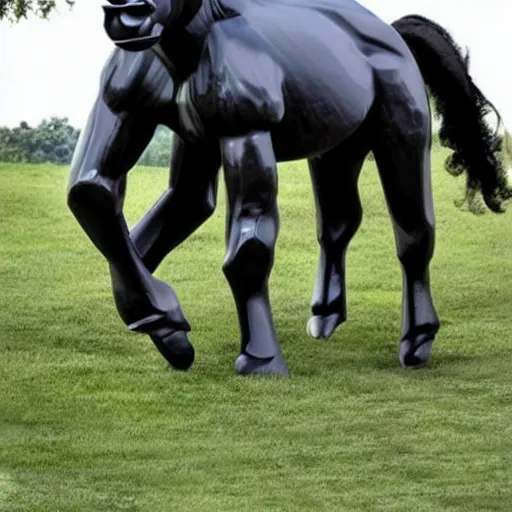 Image similar to photo of a horse gorilla hybrid