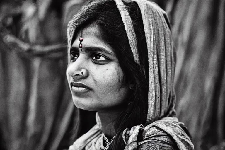 Image similar to an indian women, realistic, cinematic style, 35mm