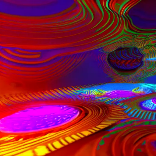 Image similar to a psychedelic 3 d octane render of a dmt trip, hyperrealistic, 8 k, photorealism, unreal engine