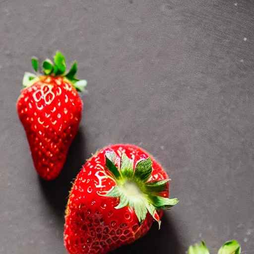 Prompt: high quality presentation photo of a strawberry painted in gold, photography 4k, f1.8 anamorphic, bokeh, 4k, Canon, Nikon