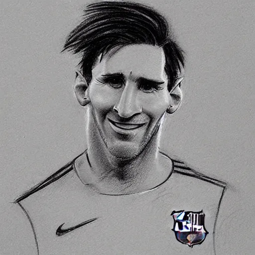 Image similar to milt kahl pencil sketch of `Lionel Messi`!!!!!