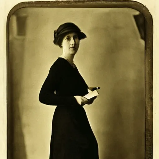 Image similar to woman, full length portrait do selfie with iphone, photo, 1 9 1 0