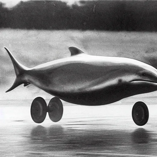 Image similar to a. new design car with undercarriage swoops like a dolphin's belly. this reduces drag, or the force of air flowing against the motion of the vehicle is curved at the nose, wide along the sides and tapered toward the trunk like a small, speedy aircraft