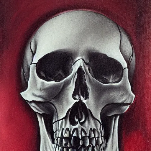 Image similar to a skull portrait by griffiths carne, dark art, 4 k