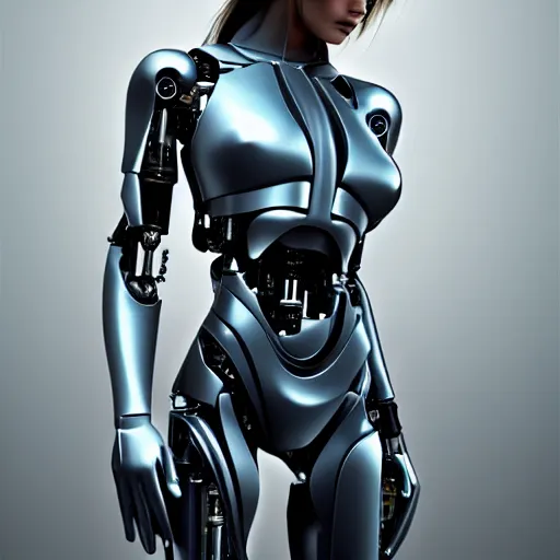 Image similar to beutiful girl cyborg, fullbody, full shot, hyper realisti, artstaition