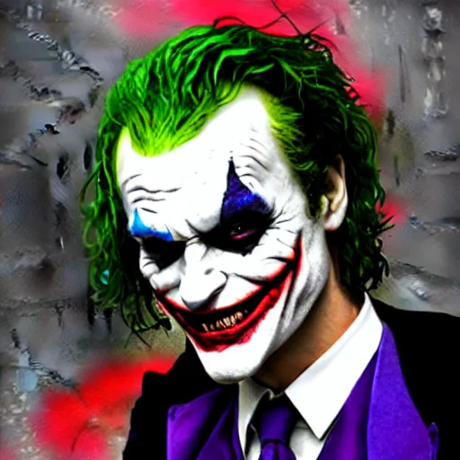 Image similar to the joker as a punk