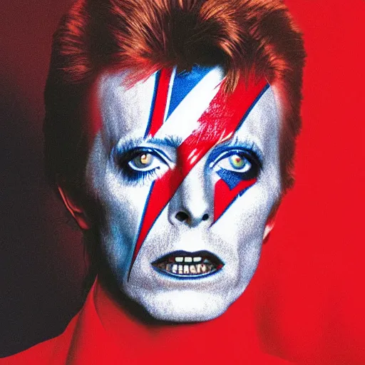 Prompt: stars forming the face of david bowie