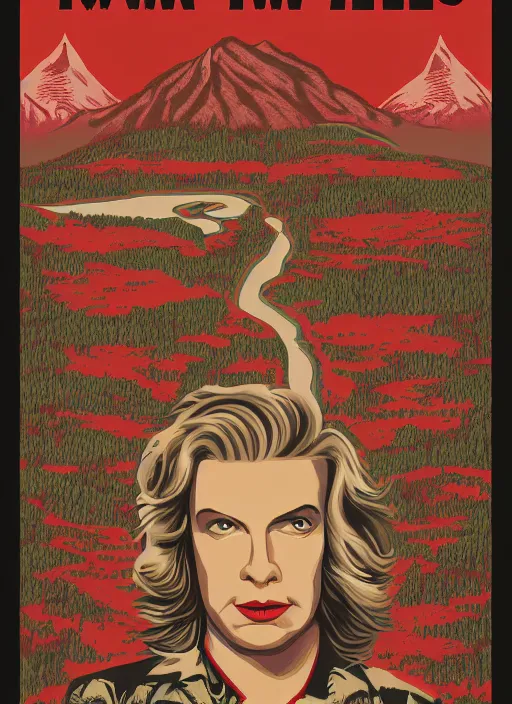 Image similar to Twin Peaks poster artwork by Bob Larkin