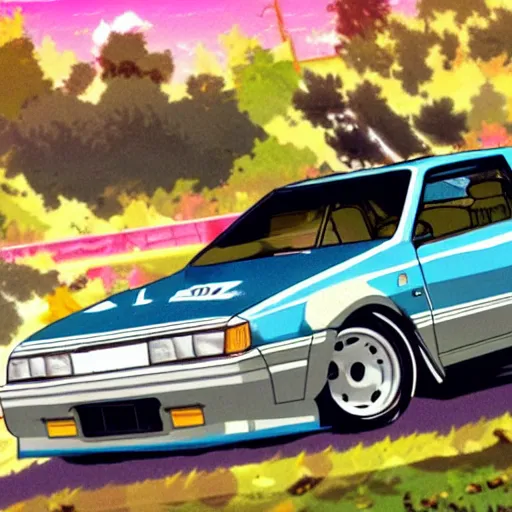 Image similar to Initial d, Toyota ae86, Mordekaiser, league of legends, eurobeat