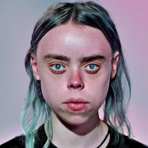 Image similar to willem dafoe and billie eilish have a daughter