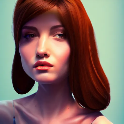 Prompt: a brunette with a bunt pan head, digital art, 8k, trending on artstation