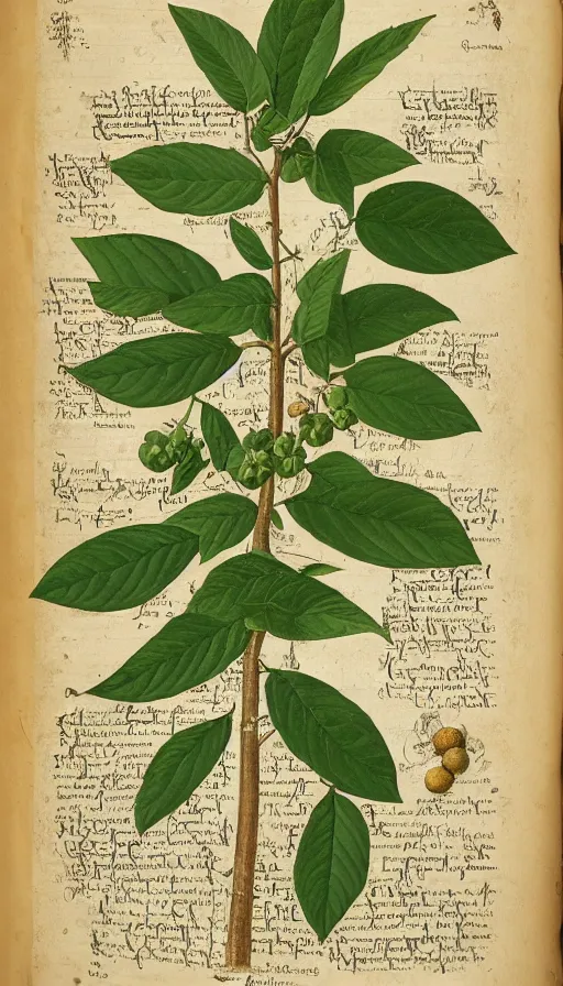 Image similar to encyclopedia drawing of lemon, whole plant, manuscript