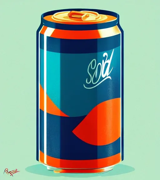 Image similar to icon stylized minimalist soda can, loftis, cory behance hd by jesper ejsing, by rhads, makoto shinkai and lois van baarle, ilya kuvshinov, rossdraws global illumination