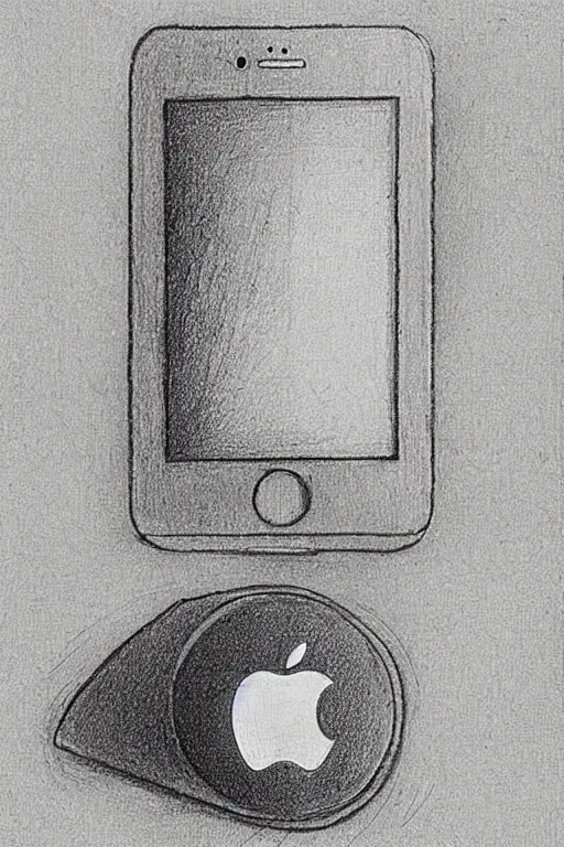 Prompt: “Drawing of iPhone by Leonardo da Vinci”