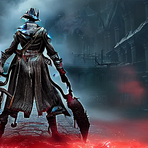 Image similar to stunning screenshot of a unique boss in Bloodborne, menacing, horrid creature