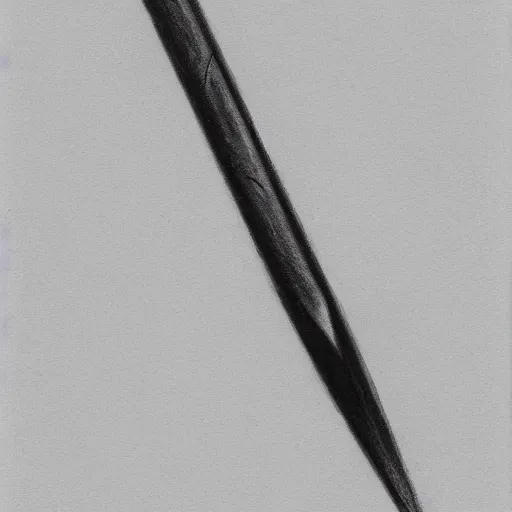 Image similar to a pencil sketch of a katana wielded by the dark lord