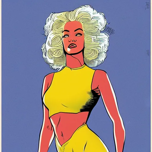 Image similar to rita ora retro minimalist portrait by jean giraud, moebius starwatcher comic, 8 k