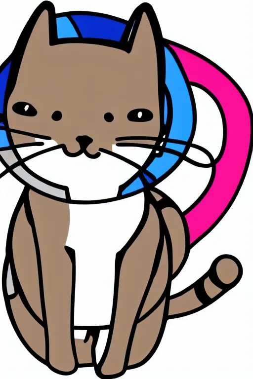 Image similar to Kawaii Cat, sticker illustration, high quality, high resolution.