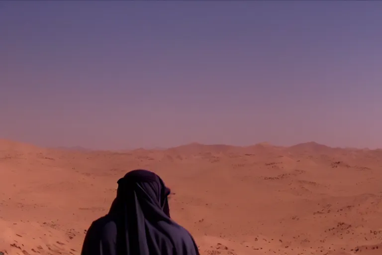 Image similar to screen grab from the anime * alex jones in arabia * ; 8 k uhd ; very detailed, top all time / r / cineshots ; cinematic shot ; high quality movie still ; desktop wallpaper ;