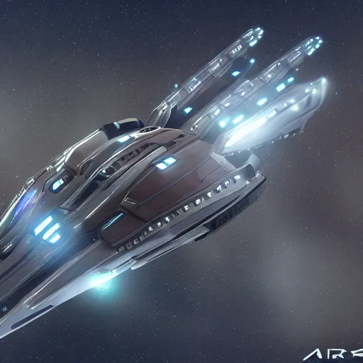 Prompt: starship made of advanced tech, oval design, armor plating on nose, dotted with leds, smooth, graceful design, figree decorations, gyroscopic engines, photo realism, unreal engine, trending on artstation