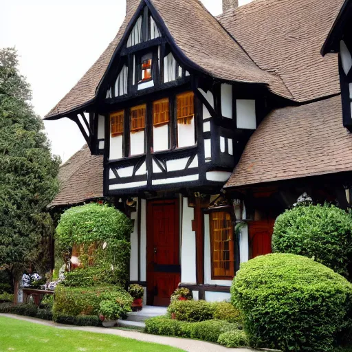 Image similar to house in old style Tudor, exterior