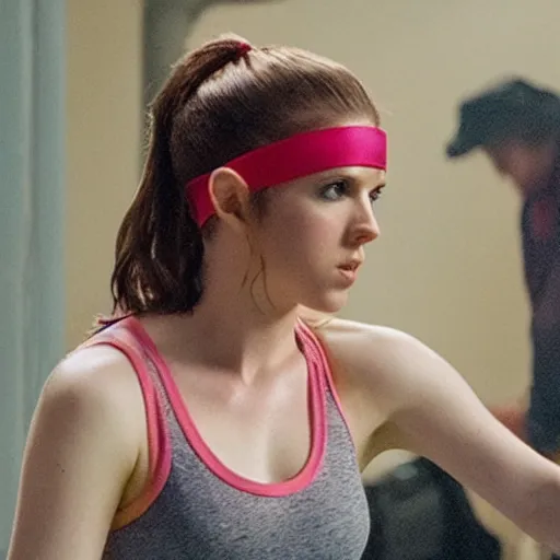 Image similar to still of Anna Kendrick as Ricky Balboa in Rocky remake 2029