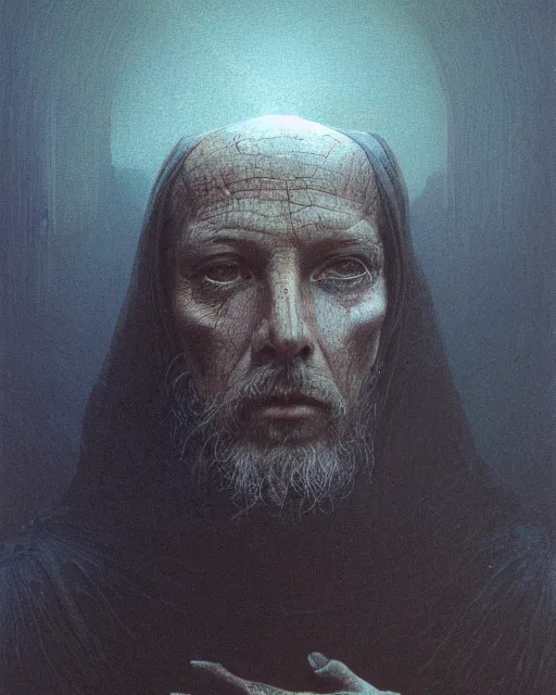 Prompt: portrait of paul atreides as messiah of dune, by beksinski and rutkowski, ominous, eldritch, overcast, intricate, hyperealistic, photoreal, 8 k resolution, modern high sharpness photo