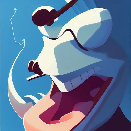 Image similar to face icon stylized minimalist danger mouse, loftis, cory behance hd by jesper ejsing, by rhads, makoto shinkai and lois van baarle, ilya kuvshinov, rossdraws global illumination