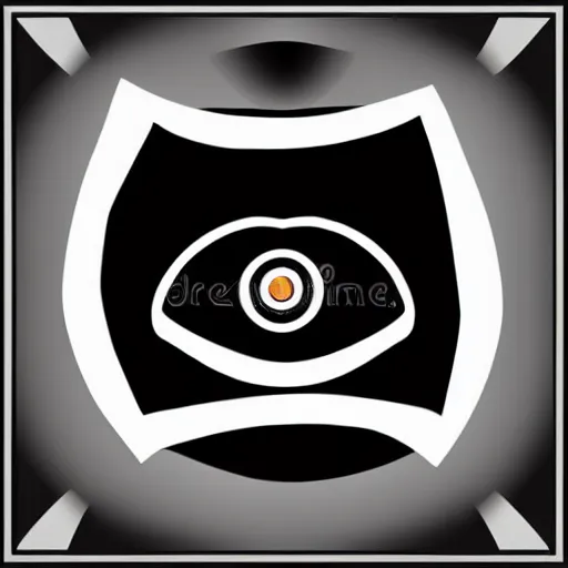 Image similar to owl eye logo, all seeing eye, minimalist, curved, vector art